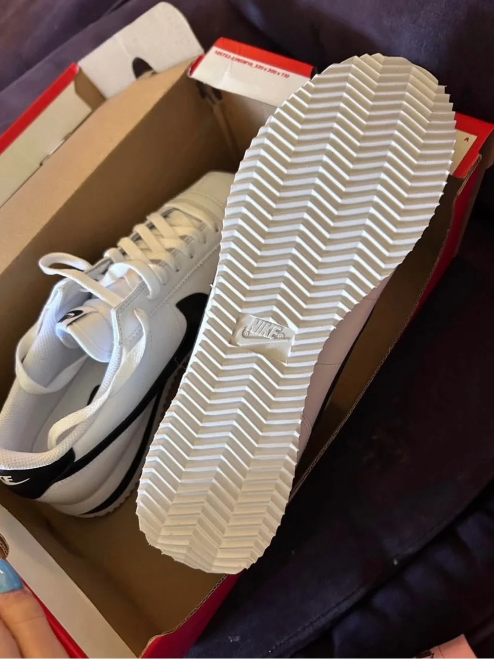 Nike women’s Cortez Leather Sneakers - White/Black